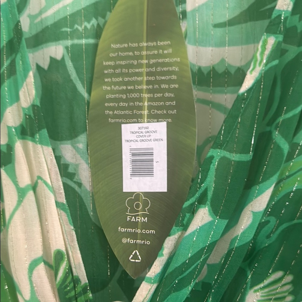 FARM Rio Green Ruffled Wrap Maxi oversized - Picture 7 of 12